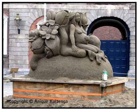 Spring, Dublin Castle, Ireland, sandsculpture